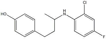 4-{3-[(2-chloro-4-fluorophenyl)amino]butyl}phenol 结构式