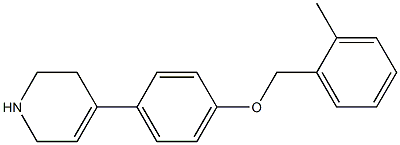 4-{4-[(2-methylphenyl)methoxy]phenyl}-1,2,3,6-tetrahydropyridine 结构式