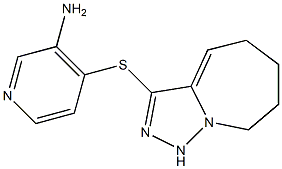 4-{5H,6H,7H,8H,9H-[1,2,4]triazolo[3,4-a]azepin-3-ylsulfanyl}pyridin-3-amine 结构式