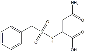 4-amino-2-[(benzylsulfonyl)amino]-4-oxobutanoic acid 结构式