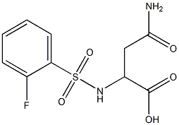 4-amino-2-{[(2-fluorophenyl)sulfonyl]amino}-4-oxobutanoic acid 结构式