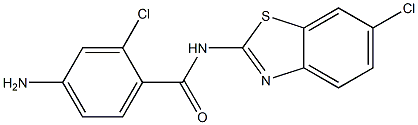 4-amino-2-chloro-N-(6-chloro-1,3-benzothiazol-2-yl)benzamide 结构式