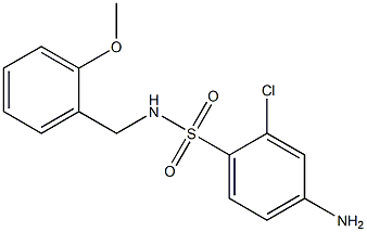 4-amino-2-chloro-N-[(2-methoxyphenyl)methyl]benzene-1-sulfonamide 结构式