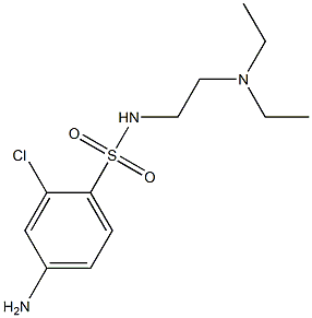 4-amino-2-chloro-N-[2-(diethylamino)ethyl]benzene-1-sulfonamide 结构式