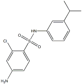 4-amino-2-chloro-N-[3-(propan-2-yl)phenyl]benzene-1-sulfonamide 结构式