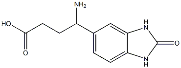 4-amino-4-(2-oxo-2,3-dihydro-1H-1,3-benzodiazol-5-yl)butanoic acid 结构式