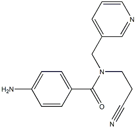 4-amino-N-(2-cyanoethyl)-N-(pyridin-3-ylmethyl)benzamide 结构式