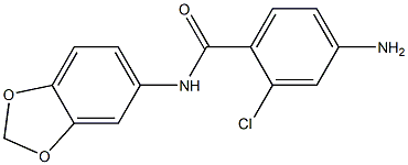 4-amino-N-(2H-1,3-benzodioxol-5-yl)-2-chlorobenzamide 结构式