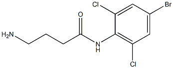 4-amino-N-(4-bromo-2,6-dichlorophenyl)butanamide 结构式