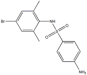 4-amino-N-(4-bromo-2,6-dimethylphenyl)benzene-1-sulfonamide 结构式