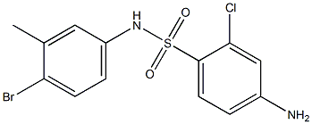 4-amino-N-(4-bromo-3-methylphenyl)-2-chlorobenzene-1-sulfonamide 结构式