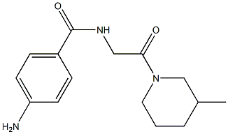 4-amino-N-[2-(3-methylpiperidin-1-yl)-2-oxoethyl]benzamide 结构式