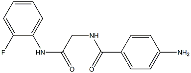 4-amino-N-{2-[(2-fluorophenyl)amino]-2-oxoethyl}benzamide 结构式