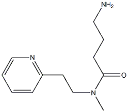 4-amino-N-methyl-N-[2-(pyridin-2-yl)ethyl]butanamide 结构式