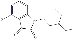 4-bromo-1-[2-(diethylamino)ethyl]-2,3-dihydro-1H-indole-2,3-dione 结构式