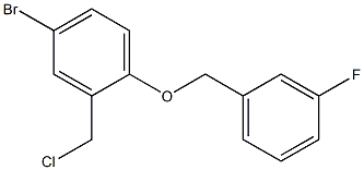 4-bromo-2-(chloromethyl)-1-[(3-fluorophenyl)methoxy]benzene 结构式