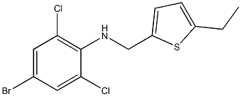 4-bromo-2,6-dichloro-N-[(5-ethylthiophen-2-yl)methyl]aniline 结构式