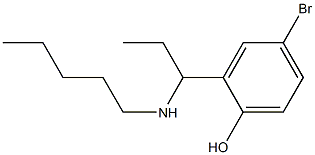 4-bromo-2-[1-(pentylamino)propyl]phenol 结构式