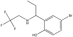 4-bromo-2-{1-[(2,2,2-trifluoroethyl)amino]propyl}phenol 结构式