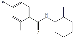 4-bromo-2-fluoro-N-(2-methylcyclohexyl)benzamide 结构式