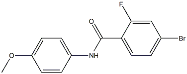 4-bromo-2-fluoro-N-(4-methoxyphenyl)benzamide 结构式