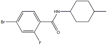 4-bromo-2-fluoro-N-(4-methylcyclohexyl)benzamide 结构式