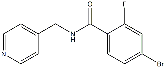 4-bromo-2-fluoro-N-(pyridin-4-ylmethyl)benzamide 结构式