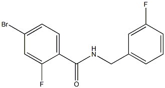 4-bromo-2-fluoro-N-[(3-fluorophenyl)methyl]benzamide 结构式