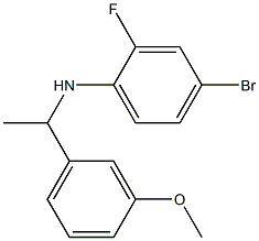 4-bromo-2-fluoro-N-[1-(3-methoxyphenyl)ethyl]aniline 结构式