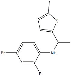 4-bromo-2-fluoro-N-[1-(5-methylthiophen-2-yl)ethyl]aniline 结构式