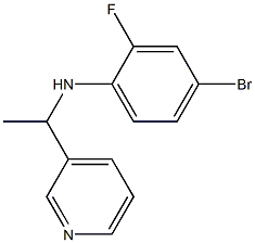 4-bromo-2-fluoro-N-[1-(pyridin-3-yl)ethyl]aniline 结构式
