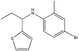 4-bromo-2-methyl-N-[1-(thiophen-2-yl)propyl]aniline 结构式