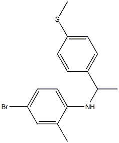 4-bromo-2-methyl-N-{1-[4-(methylsulfanyl)phenyl]ethyl}aniline 结构式