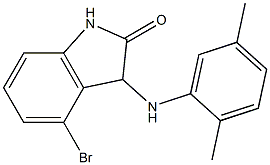 4-bromo-3-[(2,5-dimethylphenyl)amino]-2,3-dihydro-1H-indol-2-one 结构式