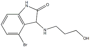 4-bromo-3-[(3-hydroxypropyl)amino]-2,3-dihydro-1H-indol-2-one 结构式