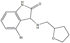 4-bromo-3-[(oxolan-2-ylmethyl)amino]-2,3-dihydro-1H-indol-2-one 结构式