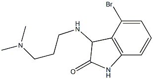 4-bromo-3-{[3-(dimethylamino)propyl]amino}-2,3-dihydro-1H-indol-2-one 结构式