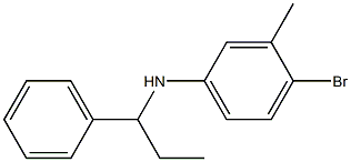 4-bromo-3-methyl-N-(1-phenylpropyl)aniline 结构式