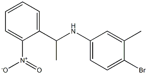 4-bromo-3-methyl-N-[1-(2-nitrophenyl)ethyl]aniline 结构式