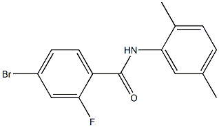 4-bromo-N-(2,5-dimethylphenyl)-2-fluorobenzamide 结构式