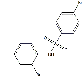 4-bromo-N-(2-bromo-4-fluorophenyl)benzene-1-sulfonamide 结构式