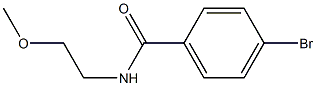 4-bromo-N-(2-methoxyethyl)benzamide 结构式