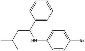 4-bromo-N-(3-methyl-1-phenylbutyl)aniline 结构式