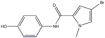 4-bromo-N-(4-hydroxyphenyl)-1-methyl-1H-pyrrole-2-carboxamide 结构式