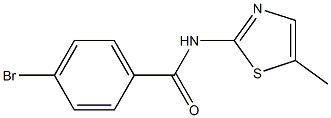 4-bromo-N-(5-methyl-1,3-thiazol-2-yl)benzamide 结构式
