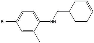 4-bromo-N-(cyclohex-3-en-1-ylmethyl)-2-methylaniline 结构式