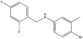 4-bromo-N-[(2,4-difluorophenyl)methyl]-3-methylaniline 结构式