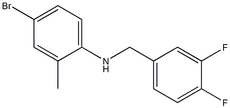 4-bromo-N-[(3,4-difluorophenyl)methyl]-2-methylaniline 结构式