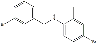 4-bromo-N-[(3-bromophenyl)methyl]-2-methylaniline 结构式