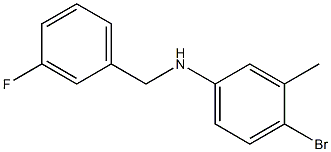 4-bromo-N-[(3-fluorophenyl)methyl]-3-methylaniline 结构式